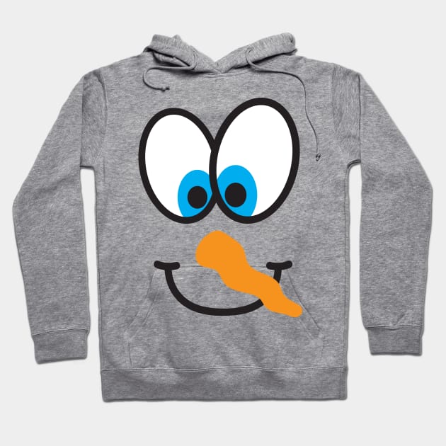 snowman face Hoodie by MZeeDesigns